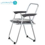 توالت فرنگی سیار تاشو دسته دار آلومینیومی بدون قیف - Image 3