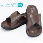صندل طبی مردانه رنگ قهوه ای - Image 3