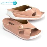 صندل طبی زنانه مدل 1024 رنگ گلبهی - Image 3