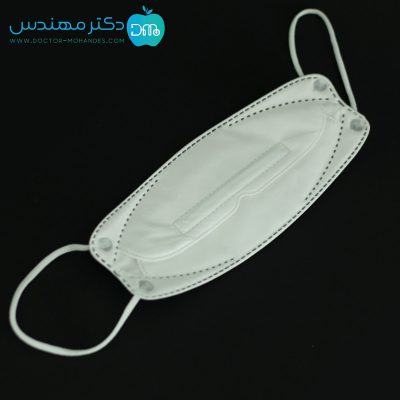 ماسک سه بعدی چهار لایه سفید (بسته 25 عددی)