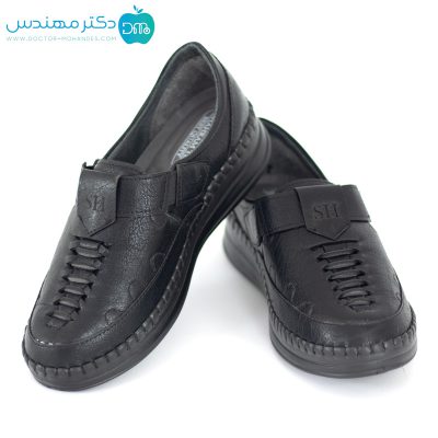 کفش طبی زنانه شهرام طب کد 3021 رنگ مشکی