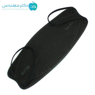 ماسک سه بعدی چهار لایه سفید و مشکی (بسته 25 عددی)