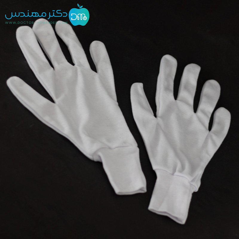 دستکش نخی ضد حساسیت رنگ سفید